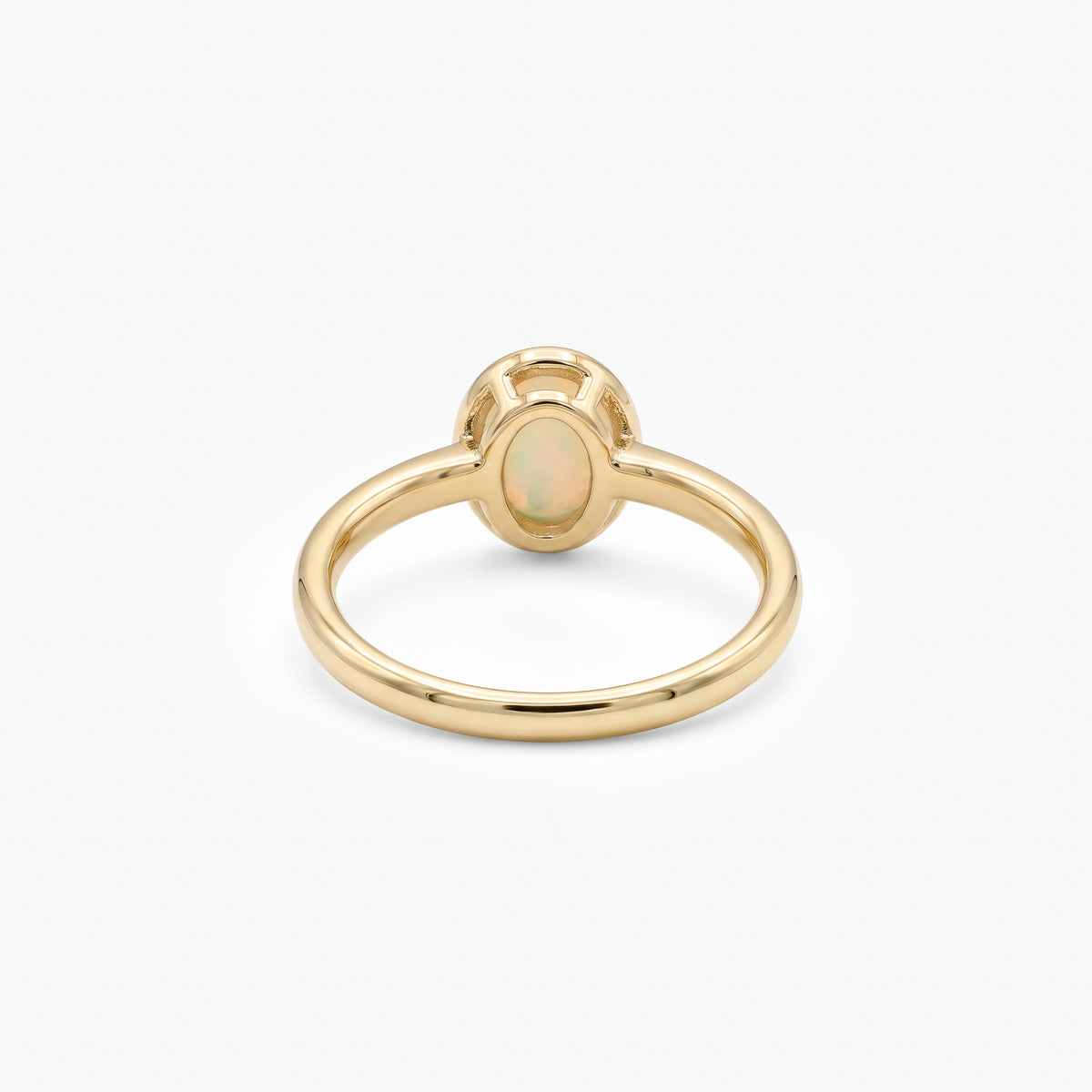 9ct Gold Oval Opal Solitaire Ring