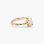 9ct Gold Claw Set Oval Opal Ring