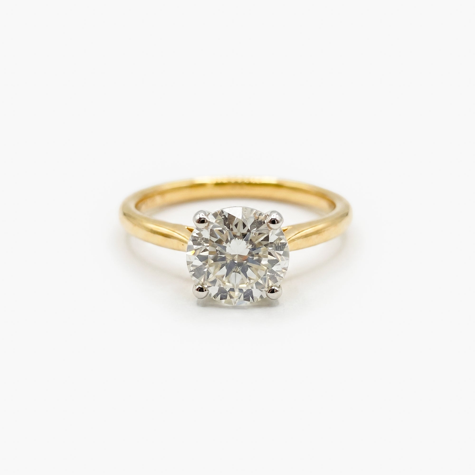 18ct Gold & Platinum 2.34ct Diamond Solitaire Ring