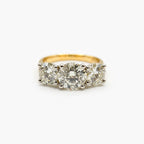 18ct Gold & Platinum 4.03ct Diamond Three Stone Ring