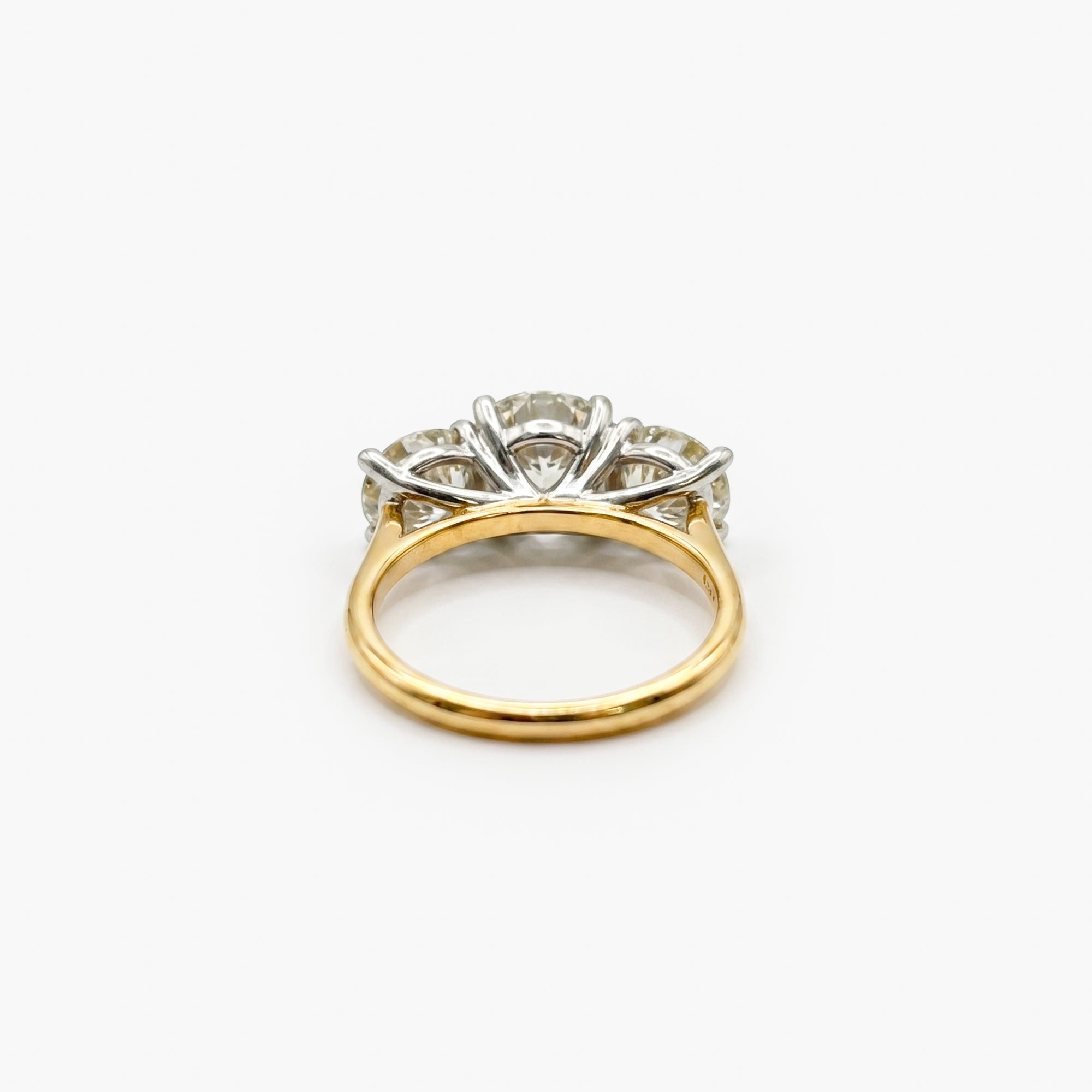 18ct Gold & Platinum 4.03ct Diamond Three Stone Ring