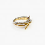 18ct Yellow Gold & Platinum Diamond Stacking Ring Set