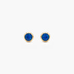 9ct Gold Blue Opal Doublet Stud Earrings