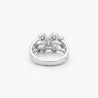 9ct White Gold Diamond Bubble Ring