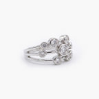 9ct White Gold Diamond Bubble Ring