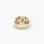 9ct Yellow Gold Diamond Bubble Ring