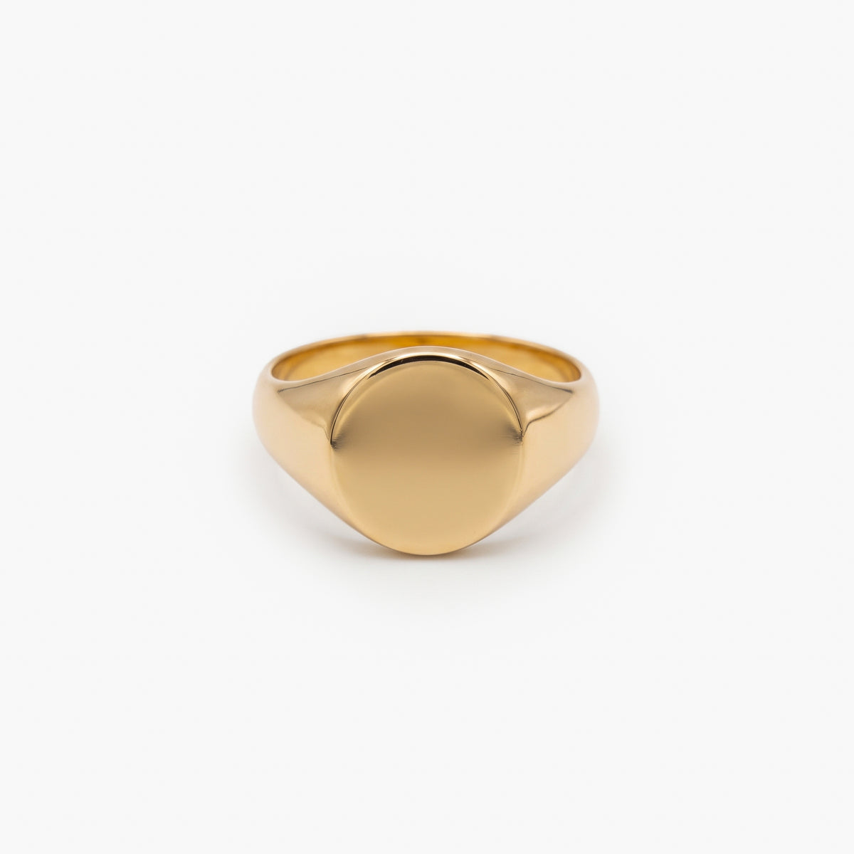 9ct Yellow Gold Round Signet Ring