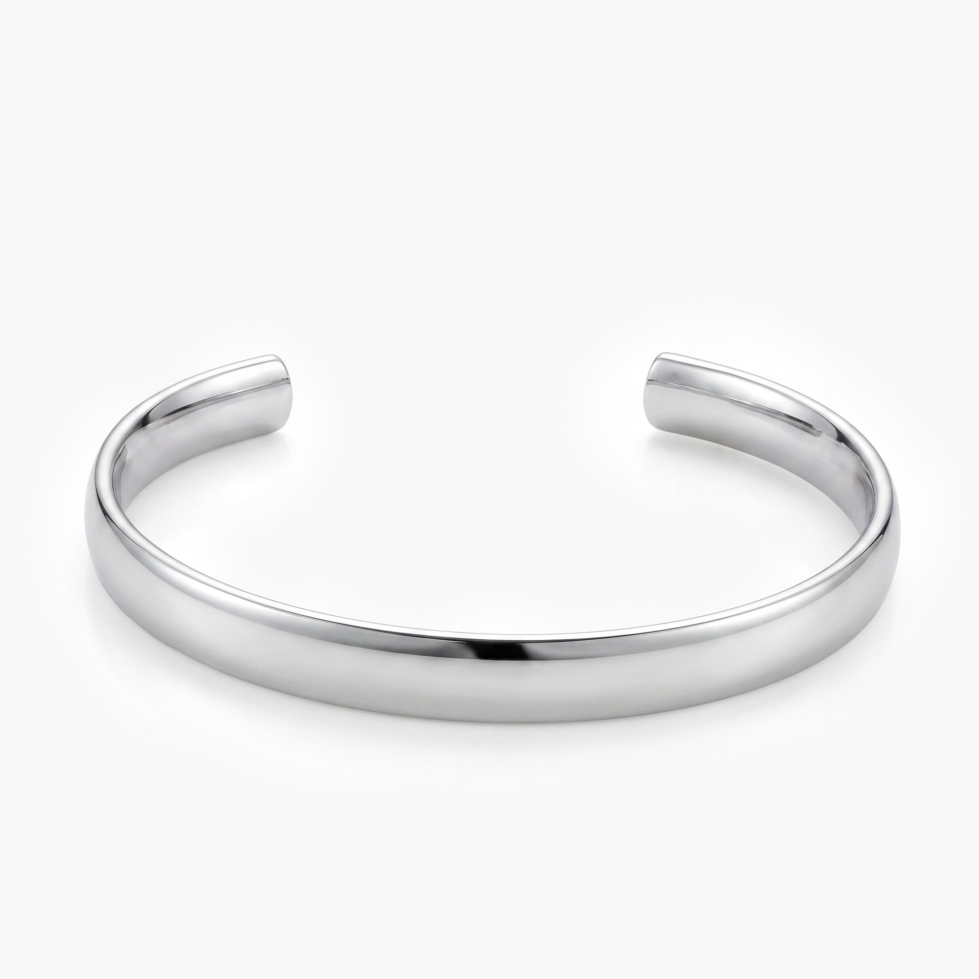 Men's Stainless Steel Polished Open Cuff Bangle