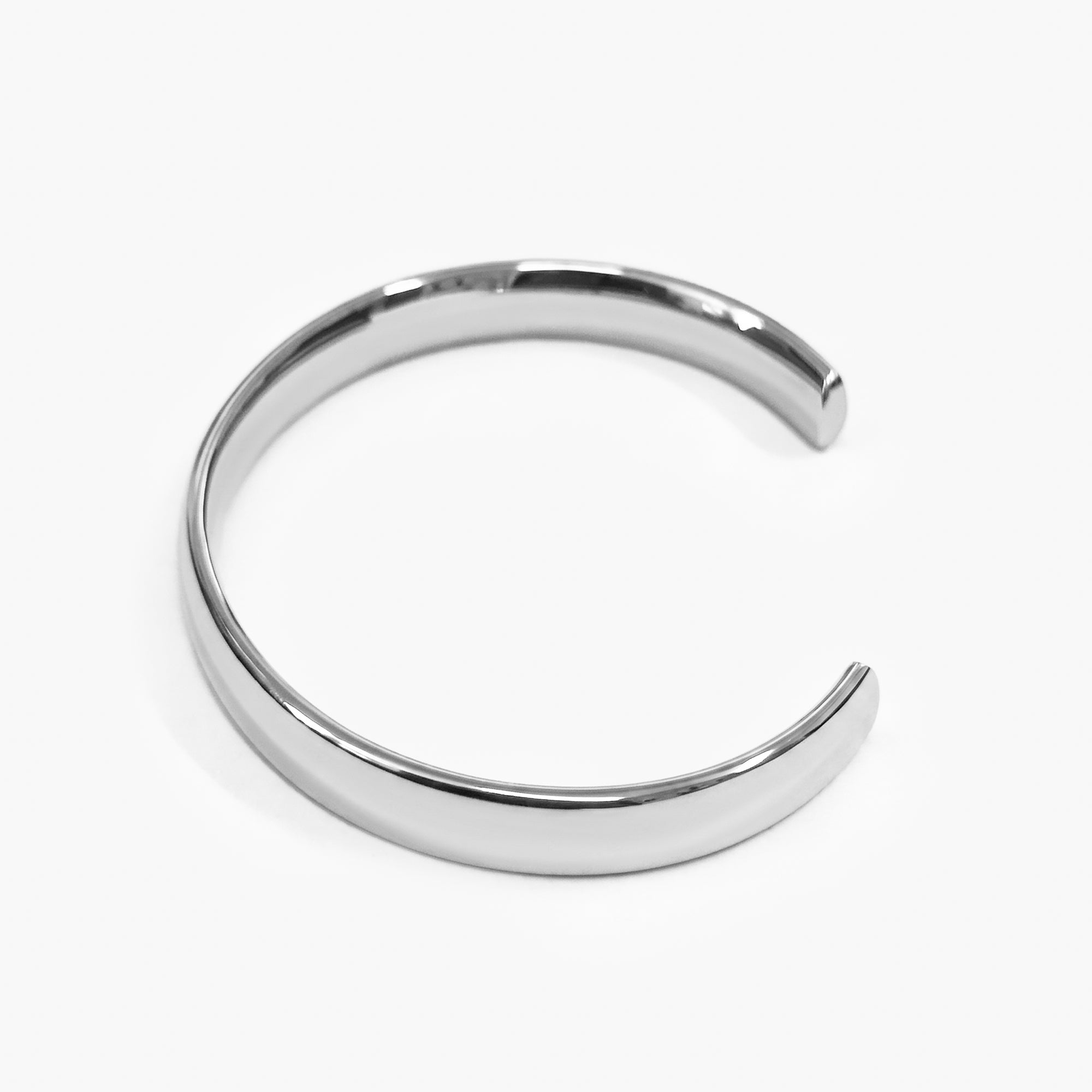 Men's Stainless Steel Polished Open Cuff Bangle