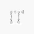 18ct White Gold Diamond Drop Earrings 0.72ct