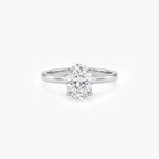Platinum Oval Lab Grown Diamond Solitaire Ring 1.50ct