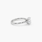 Platinum Oval Lab Grown Diamond Solitaire Ring 1.50ct