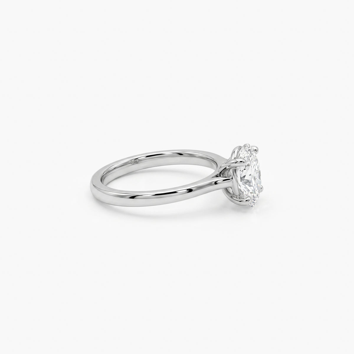 Platinum Oval Lab Grown Diamond Solitaire Ring 1.50ct