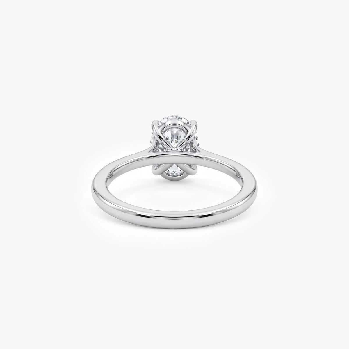 Platinum Oval Lab Grown Diamond Solitaire Ring 1.50ct