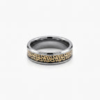 Men's Tungsten Carbide Ring with Gold IP Celtic Knot Inlay
