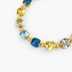 9ct Yellow Gold Multi-Gemstone & Diamond Bracelet