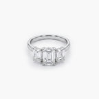 Emerald Cut Diamond Three Stone Ring