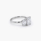Emerald Cut Diamond Three Stone Ring