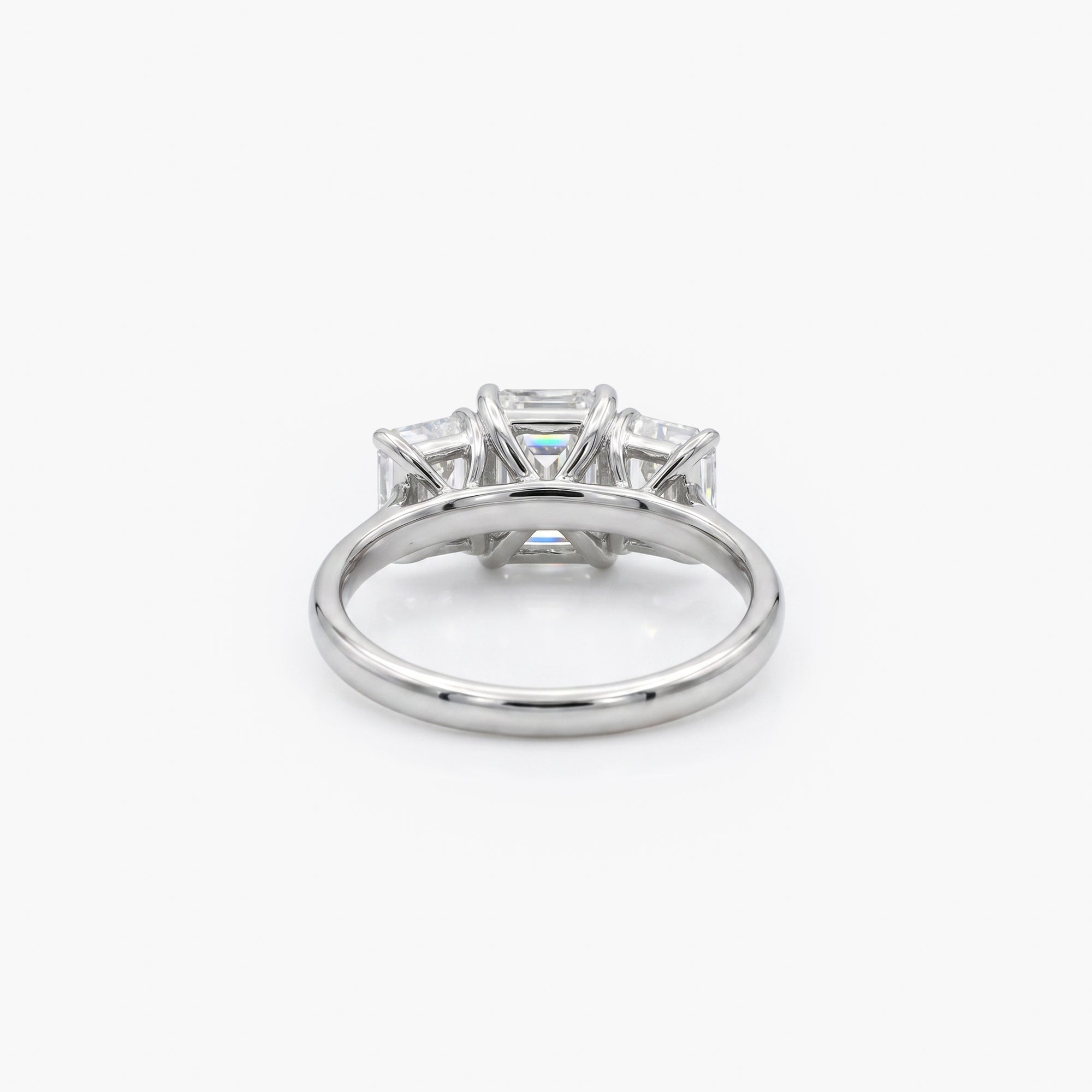 Emerald Cut Diamond Three Stone Ring