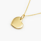 9ct Gold Plain Heart Pendant Necklace - Jordans Jewellers