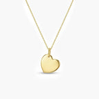 9ct Gold Plain Heart Pendant Necklace - Jordans Jewellers
