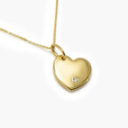 9ct Gold Diamond Heart Pendant Necklace - Jordans Jewellers