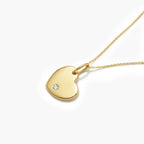 9ct Gold Diamond Heart Pendant Necklace - Jordans Jewellers