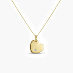 9ct Gold Diamond Heart Pendant Necklace - Jordans Jewellers