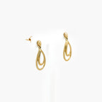 Double Pear Drop Earrings in 9ct Yellow Gold - Jordans Jewellers