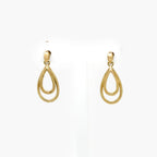 Double Pear Drop Earrings in 9ct Yellow Gold - Jordans Jewellers