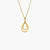 double pear pendant gold