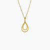 double pear pendant gold