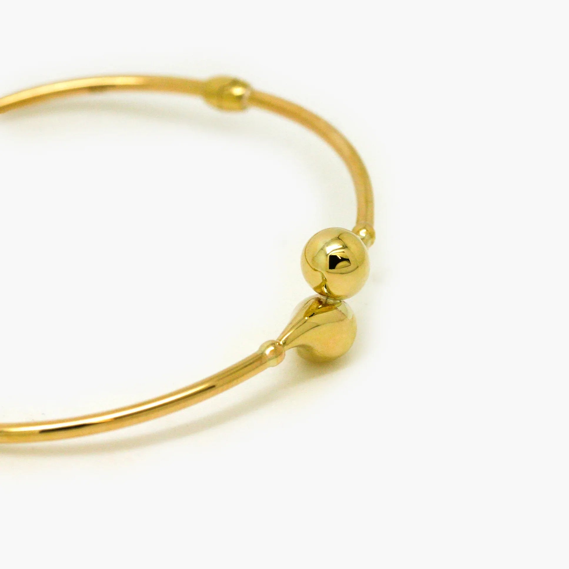9ct Yellow Gold Teardrop Polished Bangle