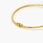 9ct Yellow Gold Teardrop Polished Bangle - Jordans Jewellers