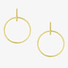 NEW 9ct Yellow Gold Open Circle Drops with a Bar on Stem