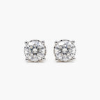 9ct Yellow Gold 1.44ct Diamond Illusion Set Solitaire Stud Earrings