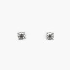 9ct Yellow Gold 1.44ct Diamond Illusion Set Solitaire Stud Earrings
