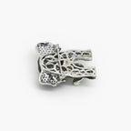 Silver Blue CZ Elephant Brooch Pendant - Jordans Jewellers