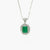 emerald and diamond platinum necklace