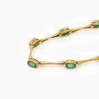 9ct Yellow Gold Emerald Link Bracelet - Jordans Jewellers