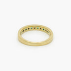 Emerald & Diamond Claw Set Half Eternity Ring in 9ct Gold - Jordans Jewellers