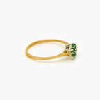 Emerald and Diamond Floral Cluster Ring in 9ct Gold - Jordans Jewellers