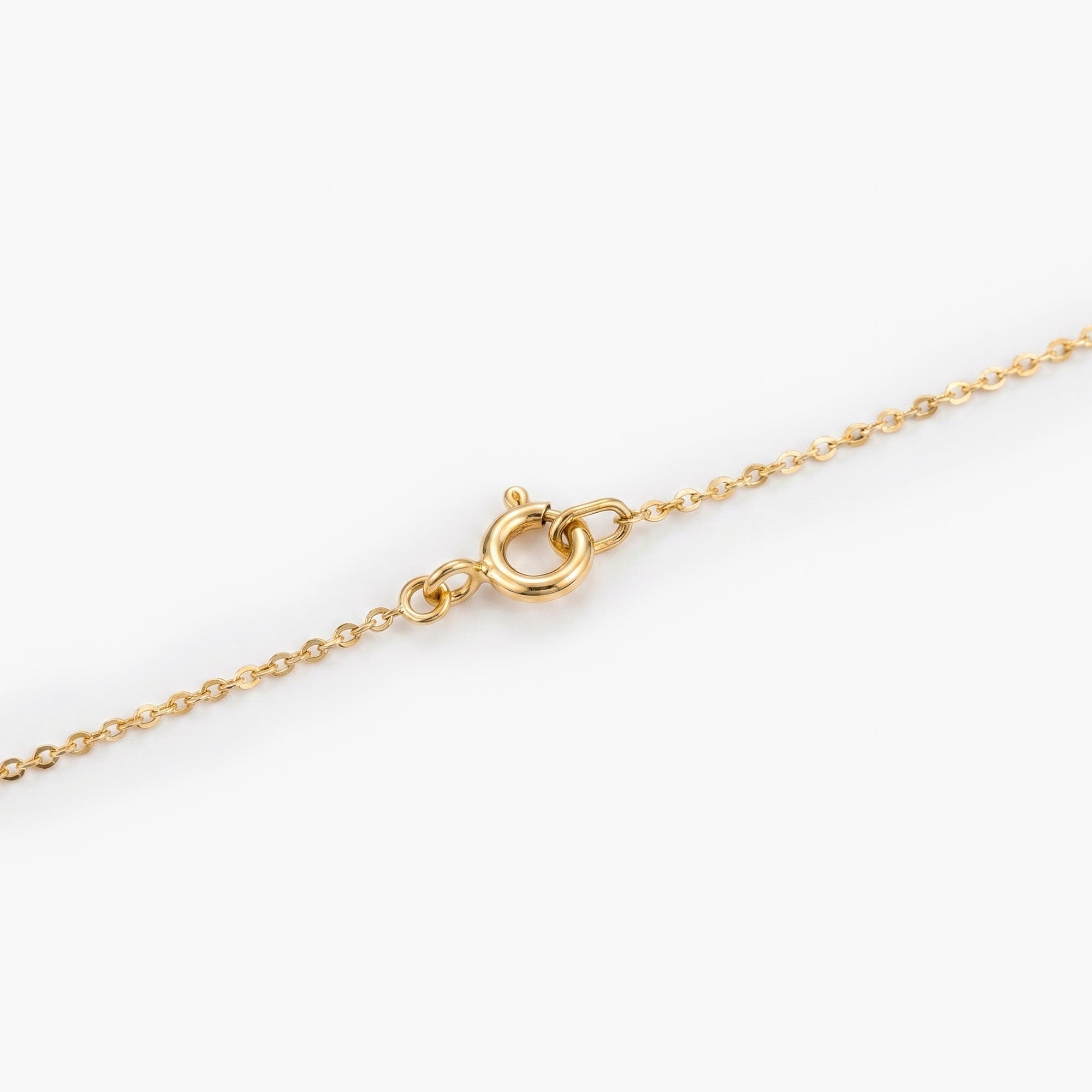 18ct Yellow Gold Emerald & Diamond Four-Leaf Clover Pendant Necklace