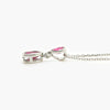 NEW 9 Carat White Gold Ruby Drop Pendant Necklace