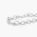 Silver Flat Oval Link Chain Bracelet - Jordans Jewellers