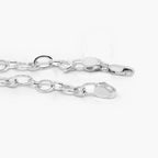 Silver Flat Oval Link Chain Bracelet - Jordans Jewellers