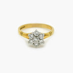 Pre Owned Est 0.50ct Diamond Cluster Ring in 18ct Gold - Jordans Jewellers