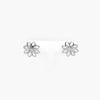 white gold flower studs