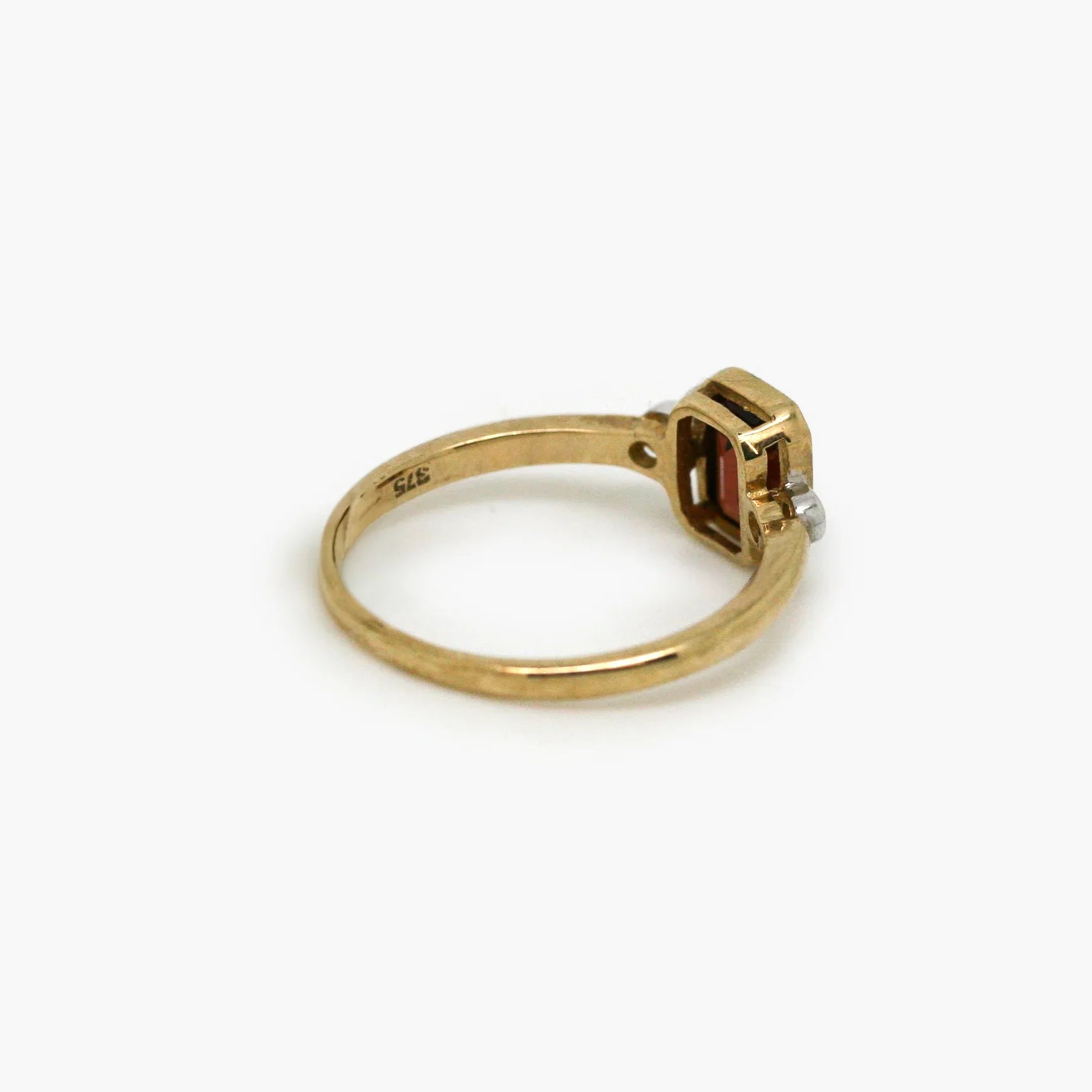 9ct Gold Garnet and Diamond Ring - Jordans Jewellers