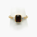 9ct Gold Garnet and Diamond Ring - Jordans Jewellers